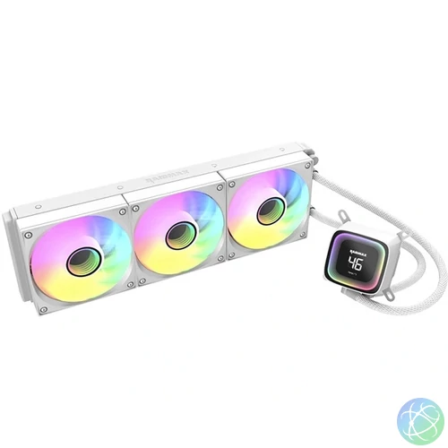 RAIDMAX DIGITAL LD360 ARGB WHITE LCD kijelzős vízhűtés