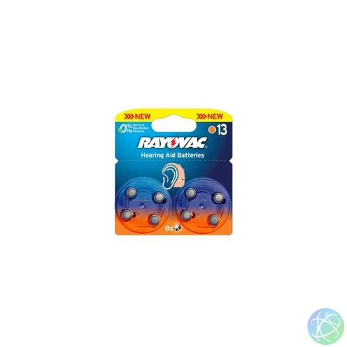 RAYOVAC 13AU-6MFAS BLI8 hallókészülék elem