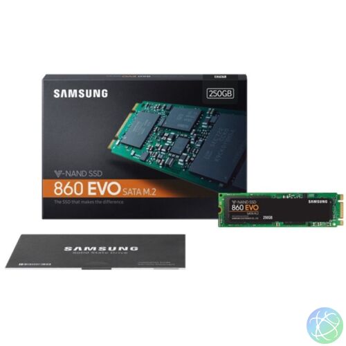 Samsung 250GB SATA3 860 EVO M.2 SATA (MZ-N6E250BW) SSD