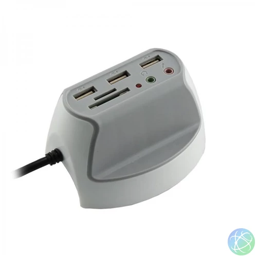 Sbox DH-1 3xUSB2.0 + 2x3,5mm + SD olvasó asztali elosztó