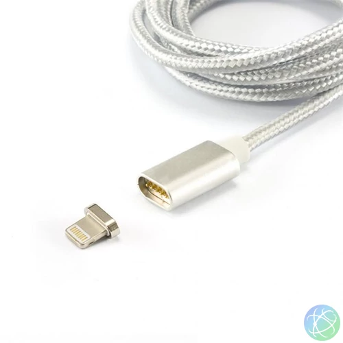 Sbox MAGNETIC-IPH 1m Lightning > USB-A ezüst kábel