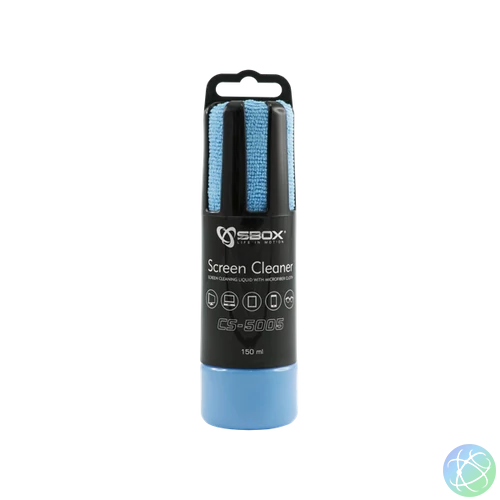 Sbox CS-5005B tisztító folyadék (150ml) + kék mikroszálas kendő