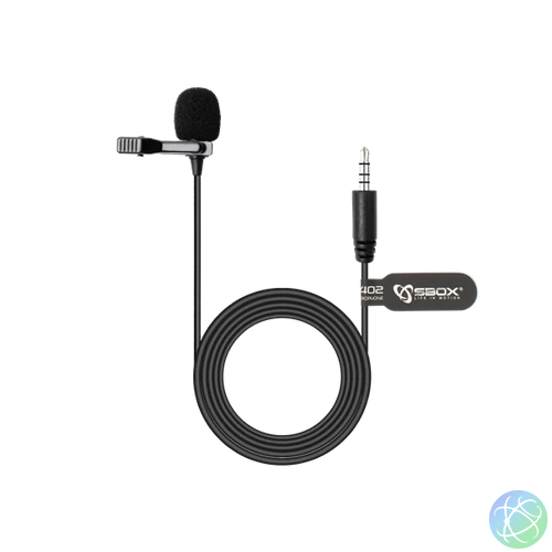 SBOX PM-402 Csiptethető mikrofon, 3.5 mm