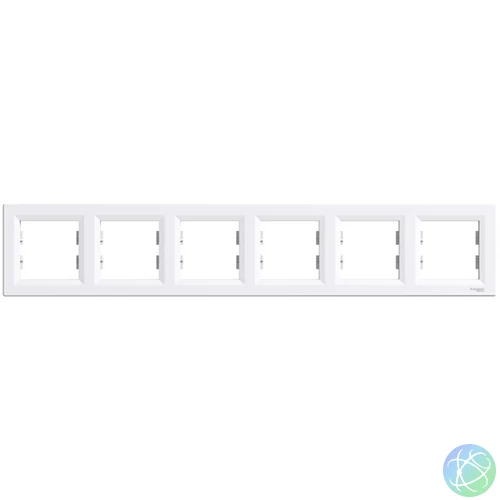 Schneider EPH5800621 ASFORA Vízszintes, fehér 6-os keret