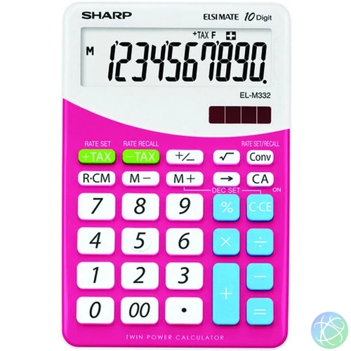 Sharp ELM332BPK napelemes asztali számológép