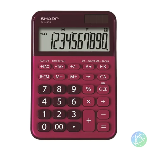Sharp ELM-335B-RD napelemes asztali számológép