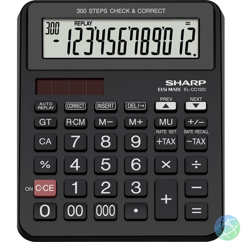 Sharp EL-CC12D napelemes irodai számológép