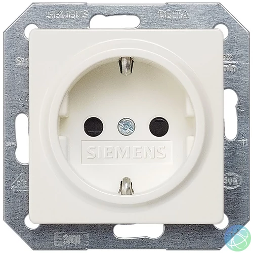 Siemens 5UB1518 DELTA I-SYSTEM gyűrűvel titánfehér dugalj