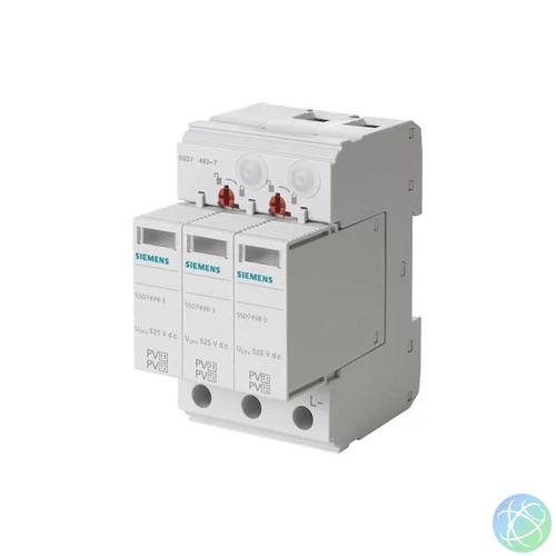 Siemes 5SD7483-6 T1/T2, UC 1050V DC szigetelt és földelt PV rendszerekhez túlfeszültség levezető