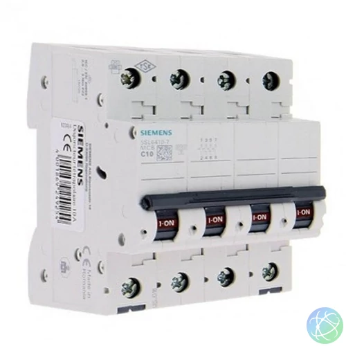 Siemens 5SL6410-7 6KA 4P C 10A kismegszakító
