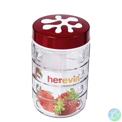 IRIS üveg fűszertartó négyzetes mintával 1.350ml, piros, lila vagy zöld színű 135902-000