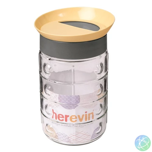 IRIS Sand üveg fűszertartó domború mintával 1.350ml, fekete-homok színű 148002-582
