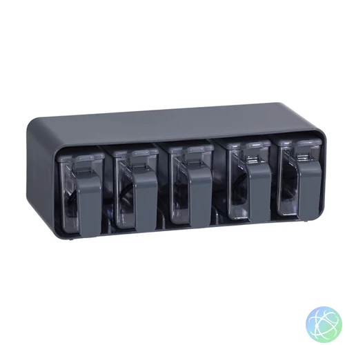 IRIS fűszertartó szett tartóval 5*250ml, szürke 161290-807