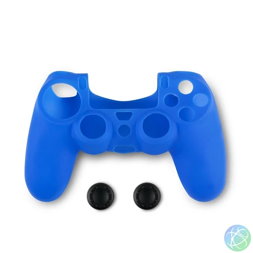 Spartan Gear 2808145 PS4 kontroller szilikon skin kék + hüvelykujj csúszásgátló