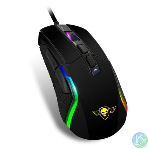 Spirit of Gamer PRO-M7 RGB 4800DPI fekete gamer egér