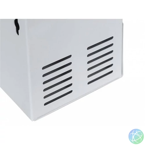 Stalflex CR19-2U-130-W 19" 2U 130 mm mély fehér fém ajtós fém szekrény