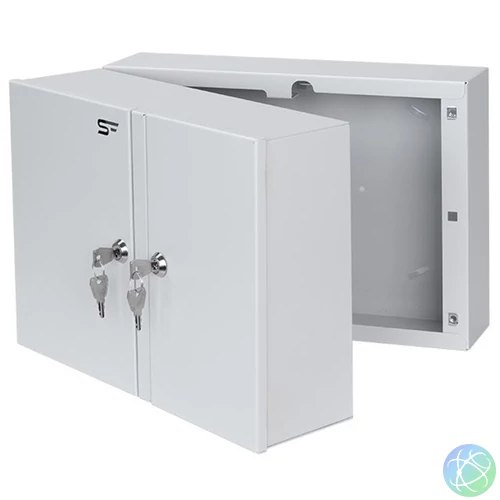 Stalflex PN2K-24D-3S-G szürke 2 kamrás falra szerelhető üres optikai elosztódoboz