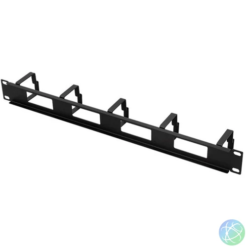 Stalflex CO19-1U-TB-B 19" 1U hátsó lyukas gyűrűs fekete kábelrendező