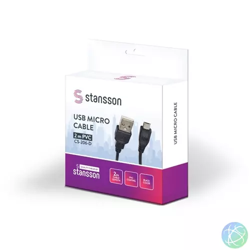 Stansson 2m USB micro kábel
