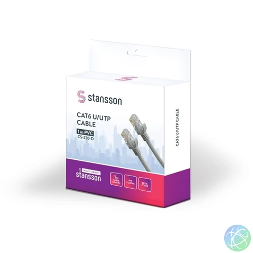 Stansson 1m Cat6 U/UTP kábel