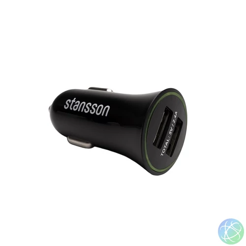 Stansson CH-100-BL 2,1A univerzális fekete autós töltő