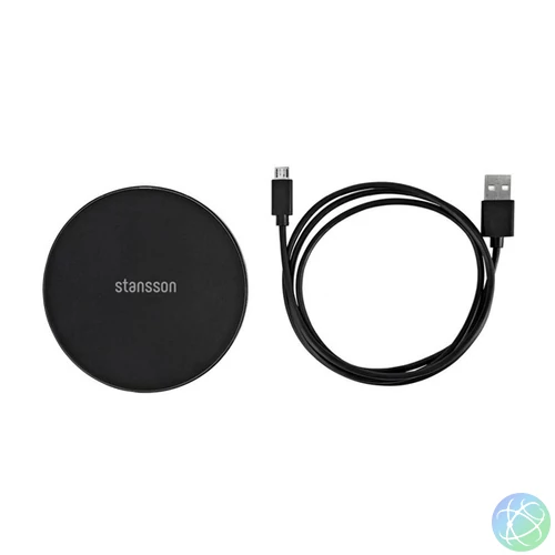 Stansson CH-600-BL univerzális fekete vezeték nélküli gyorstöltő