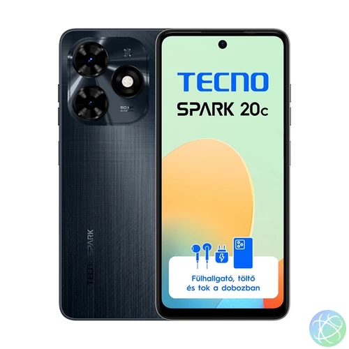 Tecno Spark 20C 6,56" LTE 4/128GB DualSIM Gravity Black okostelefon
