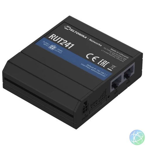 Teltonika RUT241010000 1x10/100Mbps LAN 1xminiSIM 4G/LTE CAT4 Vezeték nélküli ipari router