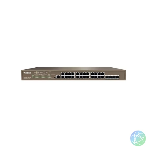 Tenda TEG5328P-24-410W 24port GbE LAN PoE (370W) L3 menedzselhető switch