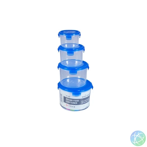 TOO KT-075 4db-os 300+650+1200+2000ml-es kerek alakú ételtároló doboz szett