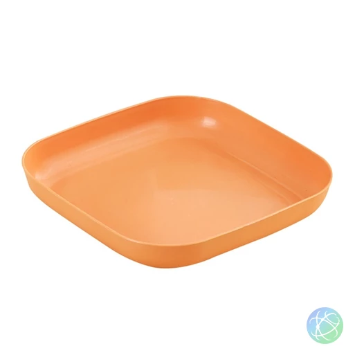 TOO KT-122 5db-os vegyes színekben búzaszalma műanyag négyzetes tányér szett, 20×3cm