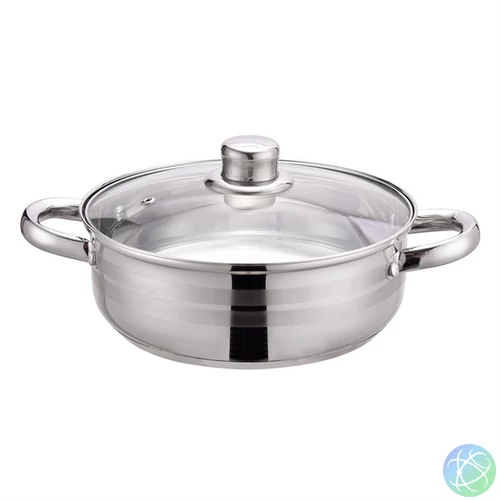 TOO KT-220 3 L-es kétfüles serpenyő fedővel, 22cm-es konyhai rozsdamentes edény