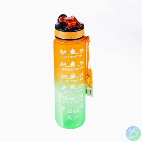 TOO KT-400 1000ml-es színátmenetes motivációs kulacs idézetekkel és időskálával