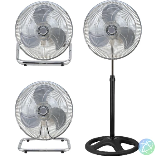 TOO FANS-45-400-B-3IN1 TYPHOON ezüst-fekete, sebességfokozat száma:3, 50 W, álló/fali/padló multifunkciós ventilátor