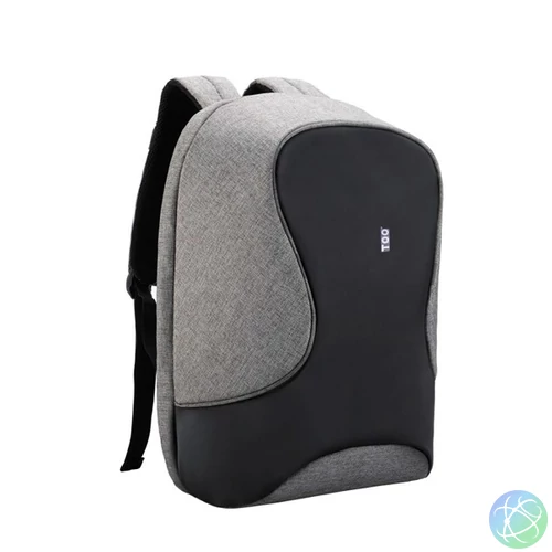 TOO 15,6" lopásbiztos/vízálló/USB portos szürke hátizsák