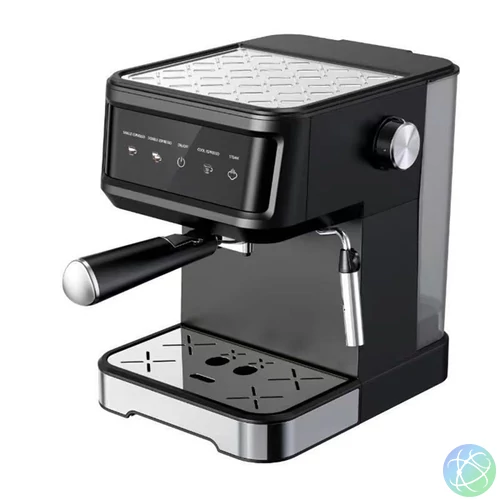 TOO CM-850-B Eszpresszó kávéfőző tejhabosítóval, érintő kapcsolókkal, 20 bar, 850W, fekete-rozsdamentes