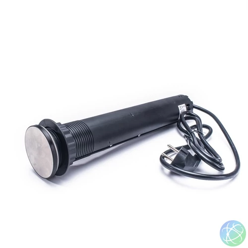 TOO PPS-312-3B IP20 3x 2P+F, 2x USB-A, motorikus, fekete asztalba süllyeszthető elosztó