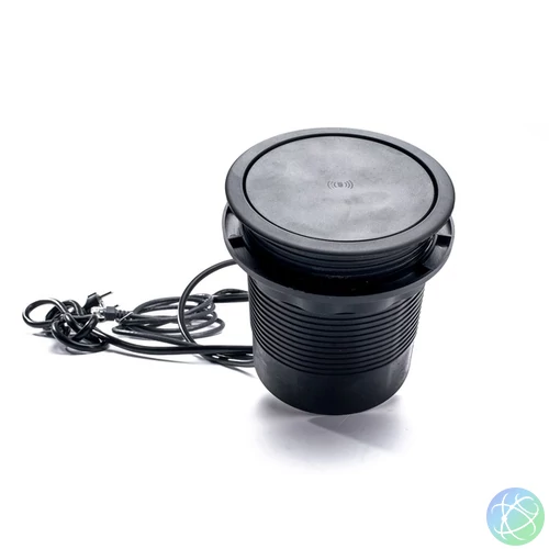 TOO PPS-101-4B IP20,4x 2P+F,HDMI,RJ45,2x USB-A,Qi töltés,hidraulikus, fekete asztalba süllyeszt.elosztó