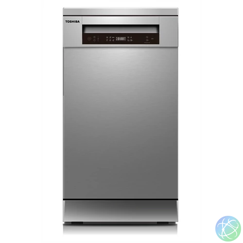 Toshiba DW-10F2EE(S) inox, programok száma: 6, keskeny szabadonálló, 10 terítékes mosogatógép 