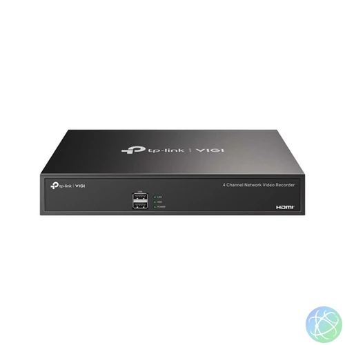 TP-Link VIGI NVR1004H /4 csatorna/H265+/80Mbps rögzítés/1x SATA/hálózati rögzítő (NVR)