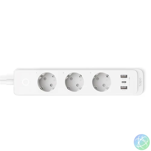 TP-Link Tapo P300 2db USB-A/1db USB-C fehér okos Wi-Fi-s túlfeszültségvédő hosszabbító