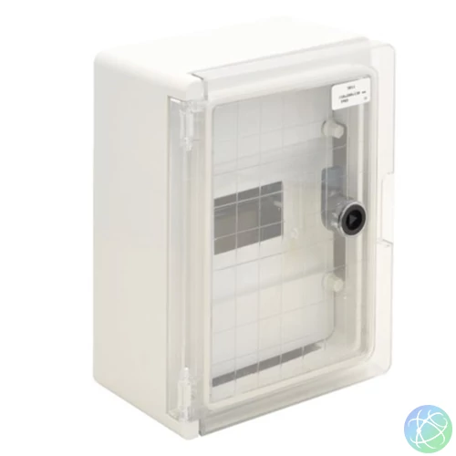 Tracon TME282113M 1×8mod/ H×W×D=280×210×130mm/ IP65/ IK10/ 1000V AC/DC maszkos műanyag elosztószekrény
