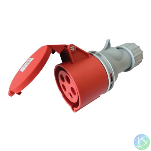 Tracon TICS-215H 16A/ 400V/ 3P+N+E/ 6h/ IP44 külső tömítőszelencével ipari csatlakozóaljzat