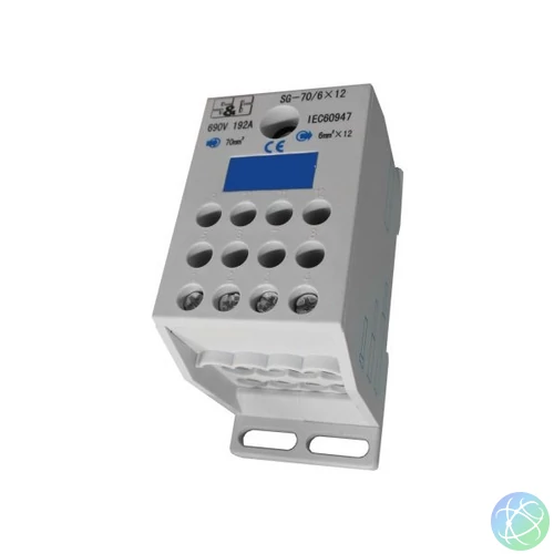 Tracon FLE-25 sínre szerelhető/ szürke/ 2×25mm2 / 2×25mm2/ 400VAC/ 101A főáramköri leágazó kapocs