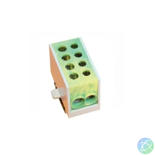 Tracon FLE-25ZS sínre szerelhető/ zöld/sárga/ 2×25mm2 / 2×25mm2/ 400VAC/ 101A főáramköri leágazó kapocs