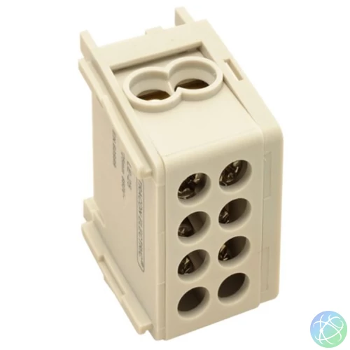 Tracon FLE-35/25 sínre szerelhető/ szürke1×35+1×25mm2/1×35+1×25mm2/ 400VAC/ 125A főáramköri leágazó kapocs