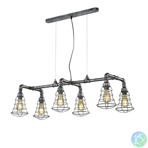 TRIO 307000688 GOTHAM 6 x E27 antik ezüst többágú függeszték