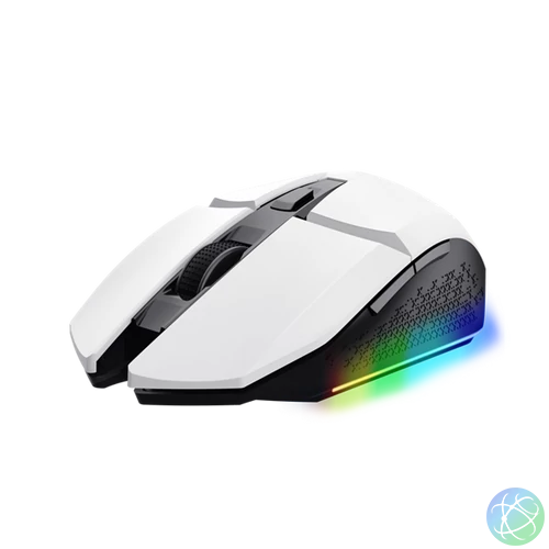 Trust GXT110W Felox vezeték nélküli fehér gamer egér