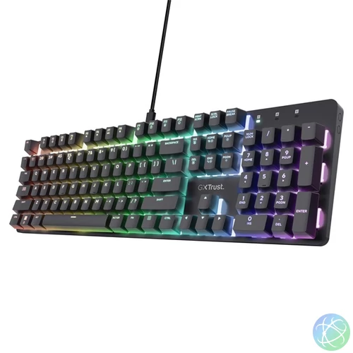 Trust 25683 GXT 871 Zora HUN fekete mechanikus gamer billentyűzet