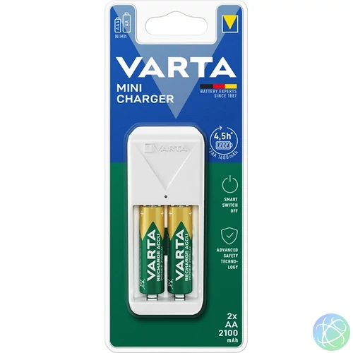 Varta 57656101451 Mini töltő + 2 db AA 2100 mAh akkumulátor